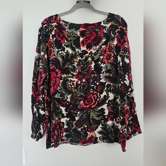 J. Jill  Long Sleeve Floral Blouse - Picture 2 of 5